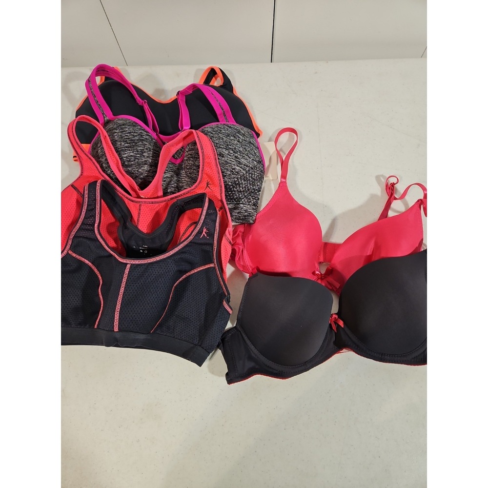 Danskin Sport Bras Lot Of 6 Size 34B Fitness Workout‎ Sports New & Used (1794